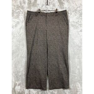 Liverpool Kelsey Wide Leg Trousers Women's 20W Brown Tweed‎ Quiet Luxury Work